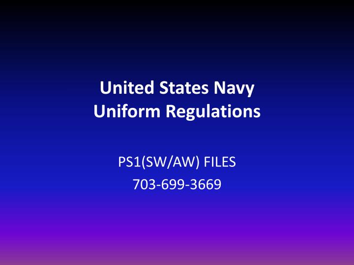 united states navy uniform regulations