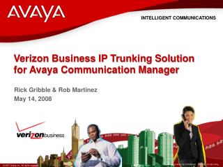 Verizon Business IP Trunking Solution for Avaya Communication Manager
