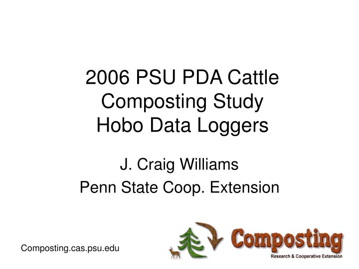 2006 psu pda cattle composting study hobo data loggers