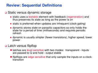 Review: Sequential Definitions
