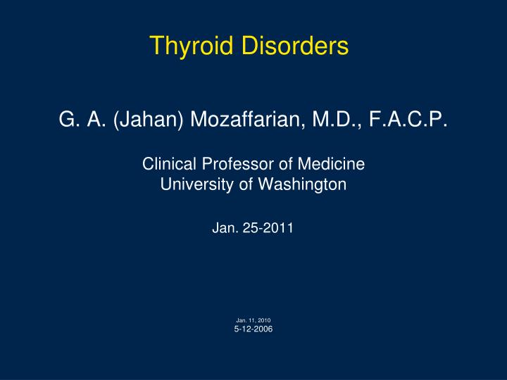 thyroid disorders