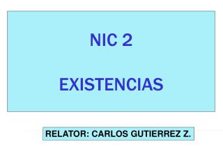 nic 2 existencias