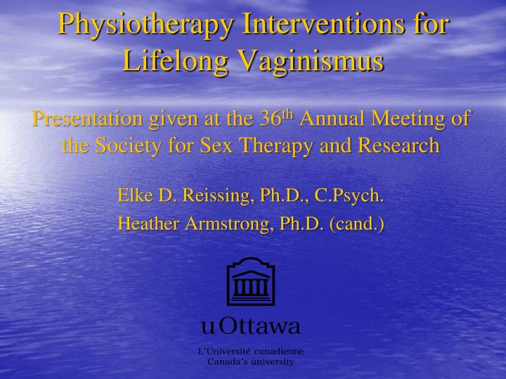 physiotherapy interventions for lifelong vaginismus