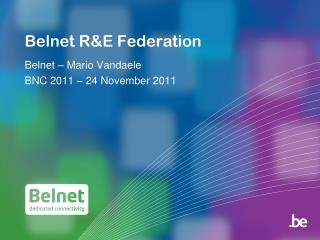 Belnet R&amp;E Federation
