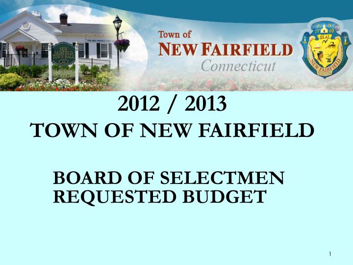 2012 2013 town of new fairfield