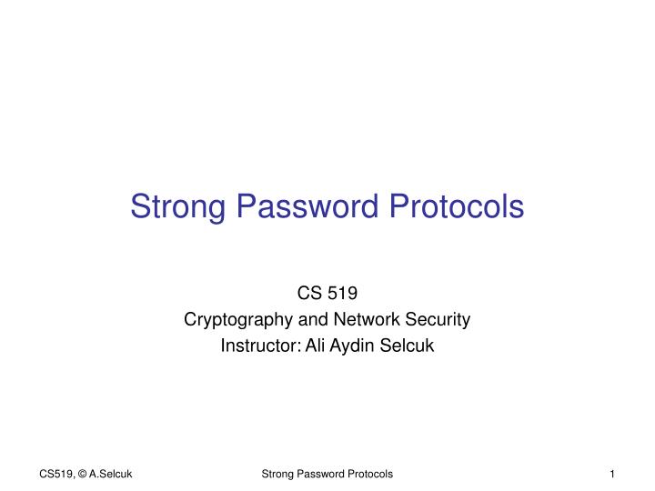 strong password protocols