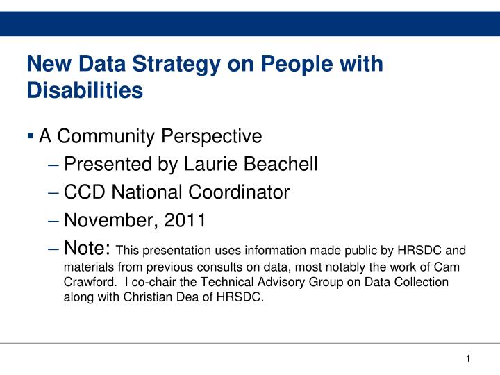 new data strategy on people with disabilities