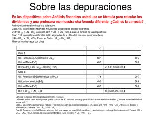 sobre las depuraciones