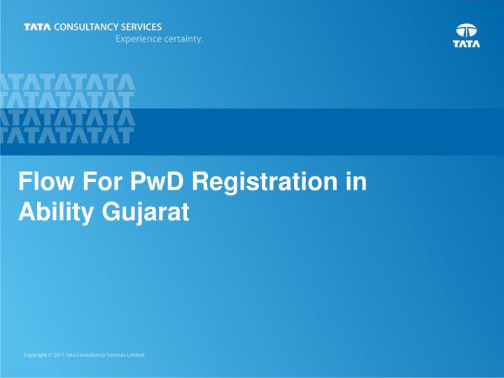 flow for pwd registration in ability gujarat