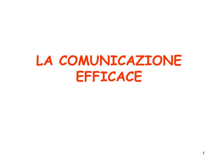 la comunicazione efficace