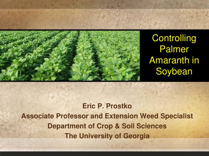 controlling palmer amaranth in soybean