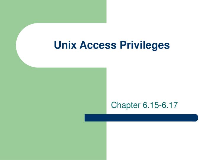 unix access privileges