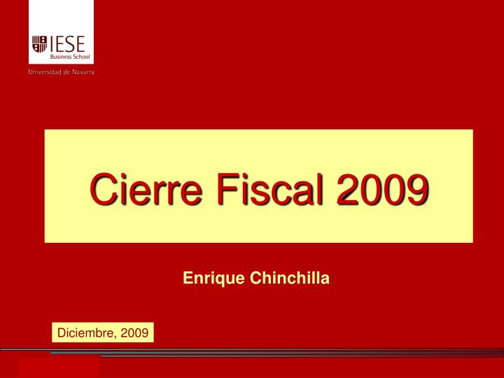 cierre fiscal 2009