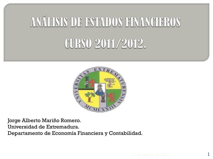 an lisis de estados financieros curso 2011 2012