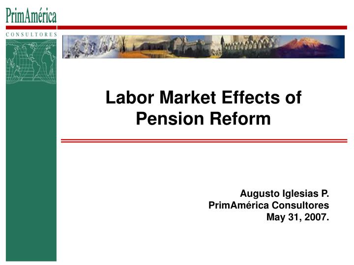 labor market effects of pension reform