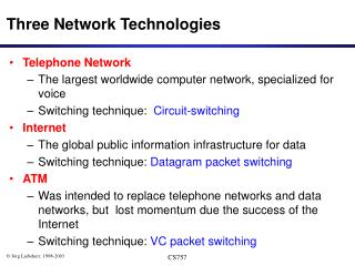 Three Network Technologies