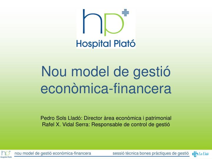 nou model de gesti econ mica financera