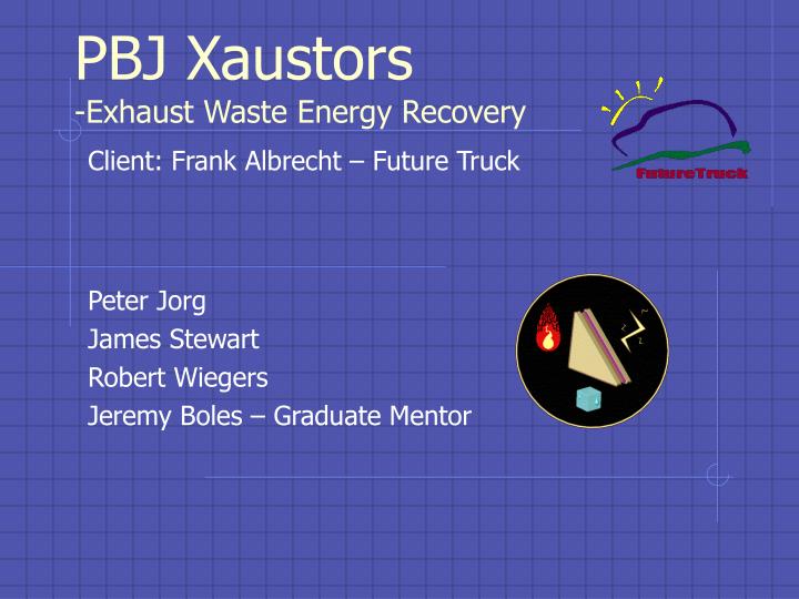 pbj xaustors exhaust waste energy recovery