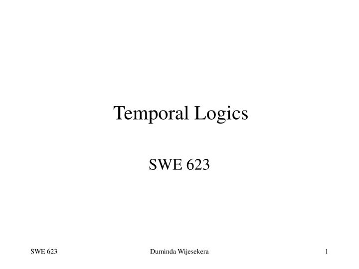 temporal logics