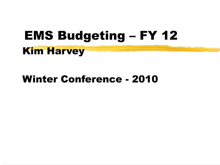 ems budgeting fy 12
