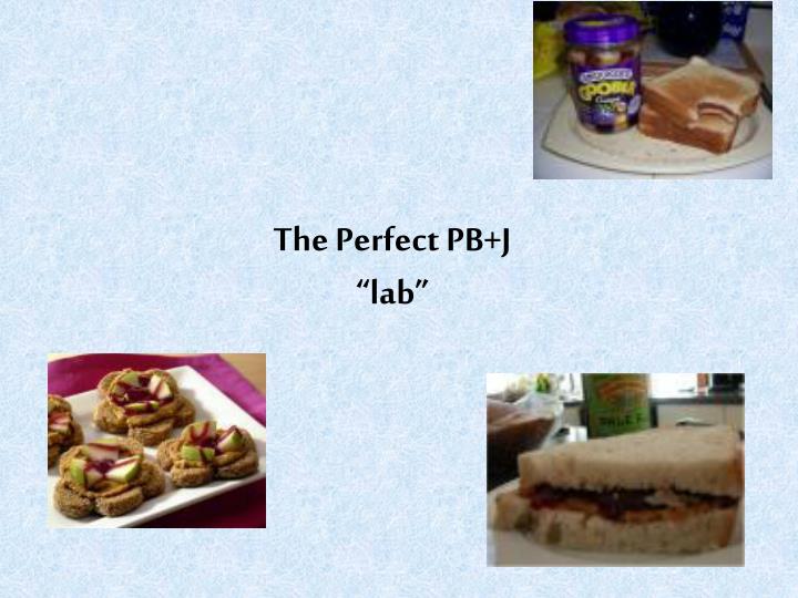 the perfect pb j lab