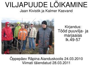 ppep ev r pina aianduskoolis 24 03 2010 viimati t iendatud 28 03 2011