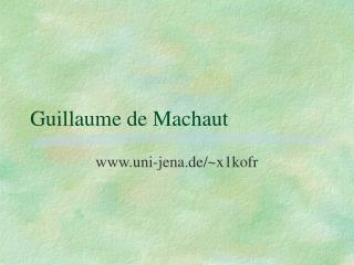guillaume de machaut