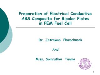 Preparation of Electrical Conductive ABS Composite for Bipolar Plates in PEM Fuel Cell