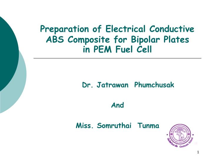 preparation of electrical conductive abs composite for bipolar plates in pem fuel cell