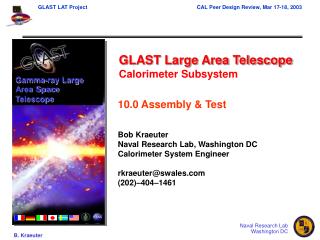 GLAST Large Area Telescope Calorimeter Subsystem