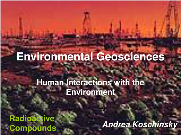 environmental geosciences
