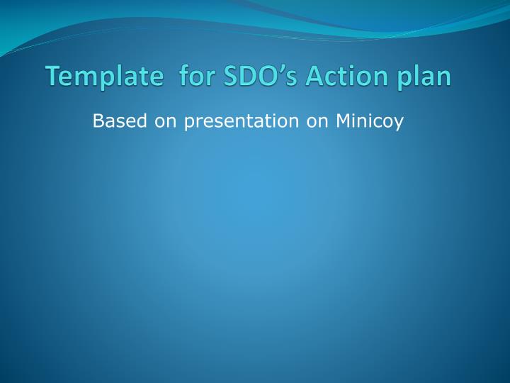 template for sdo s action plan