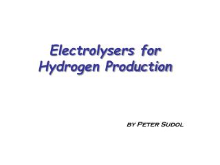 Electrolysers for Hydrogen Production