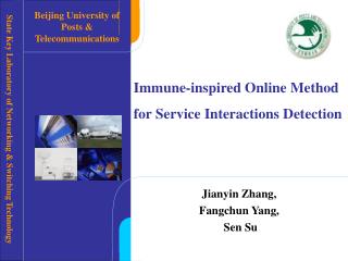 Immune-inspired Online Method for Service Interactions Detection