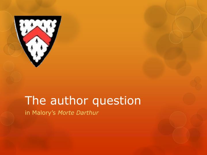 the author question