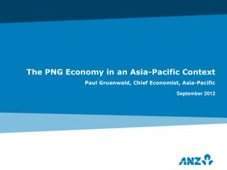 The PNG Economy in an Asia-Pacific Context