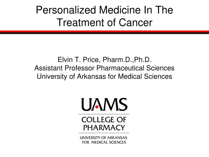 personalized medicine in the treatment of cancer