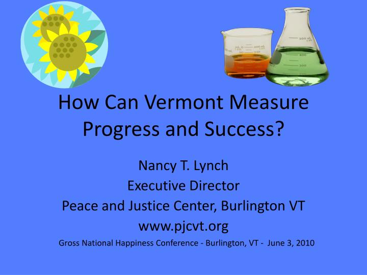 how can vermont measure progress and success