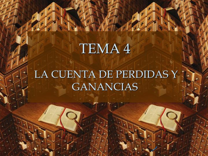 tema 4 la cuenta de perdidas y ganancias