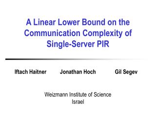 A Linear Lower Bound on the Communication Complexity of Single-Server PIR