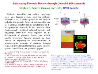 Fabricating Photonic Devices through Colloidal Self-Assembly