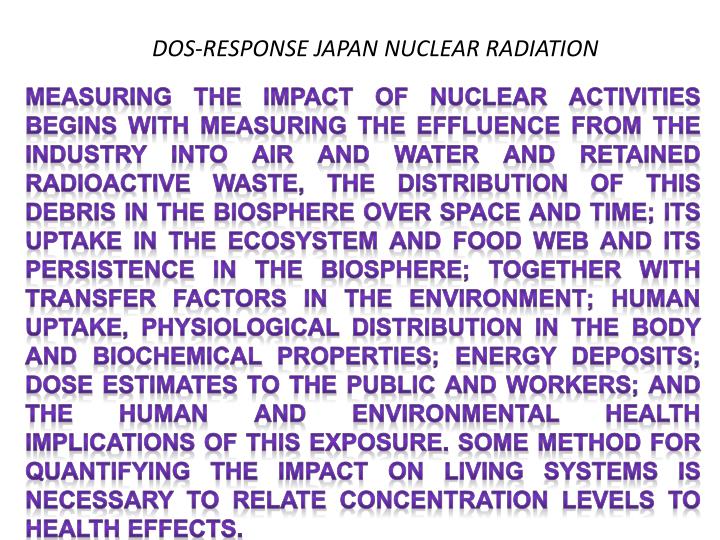 dos response japan nuclear radiation