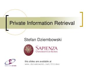 Private Information Retrieval