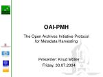 OAI-PMH - slide 1