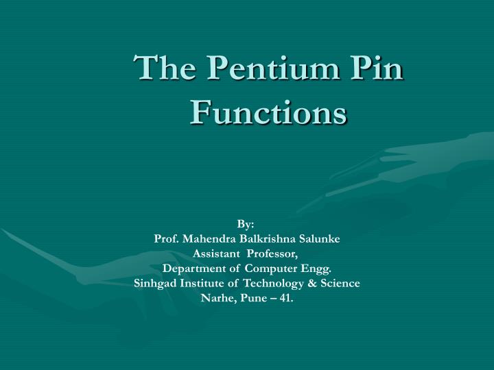 the pentium pin functions