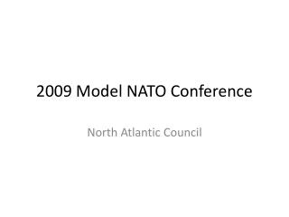 2009 Model NATO Conference