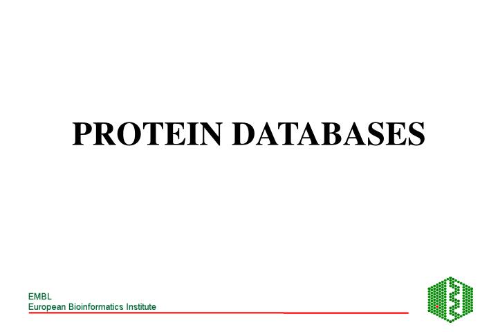 protein databases