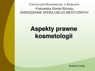 uniwersytet e konomiczny w k rakowie krakowska s zko a b iznesu zarz dzanie sfer us ug medycznych