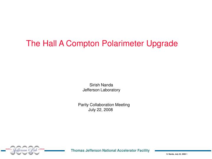 the hall a compton polarimeter upgrade