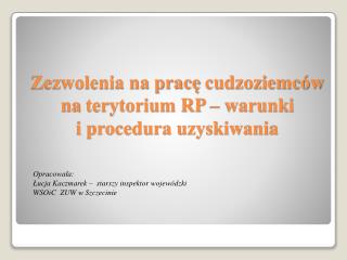 zezwolenia na prac cudzoziemc w na terytorium rp warunki i procedura uzyskiwania